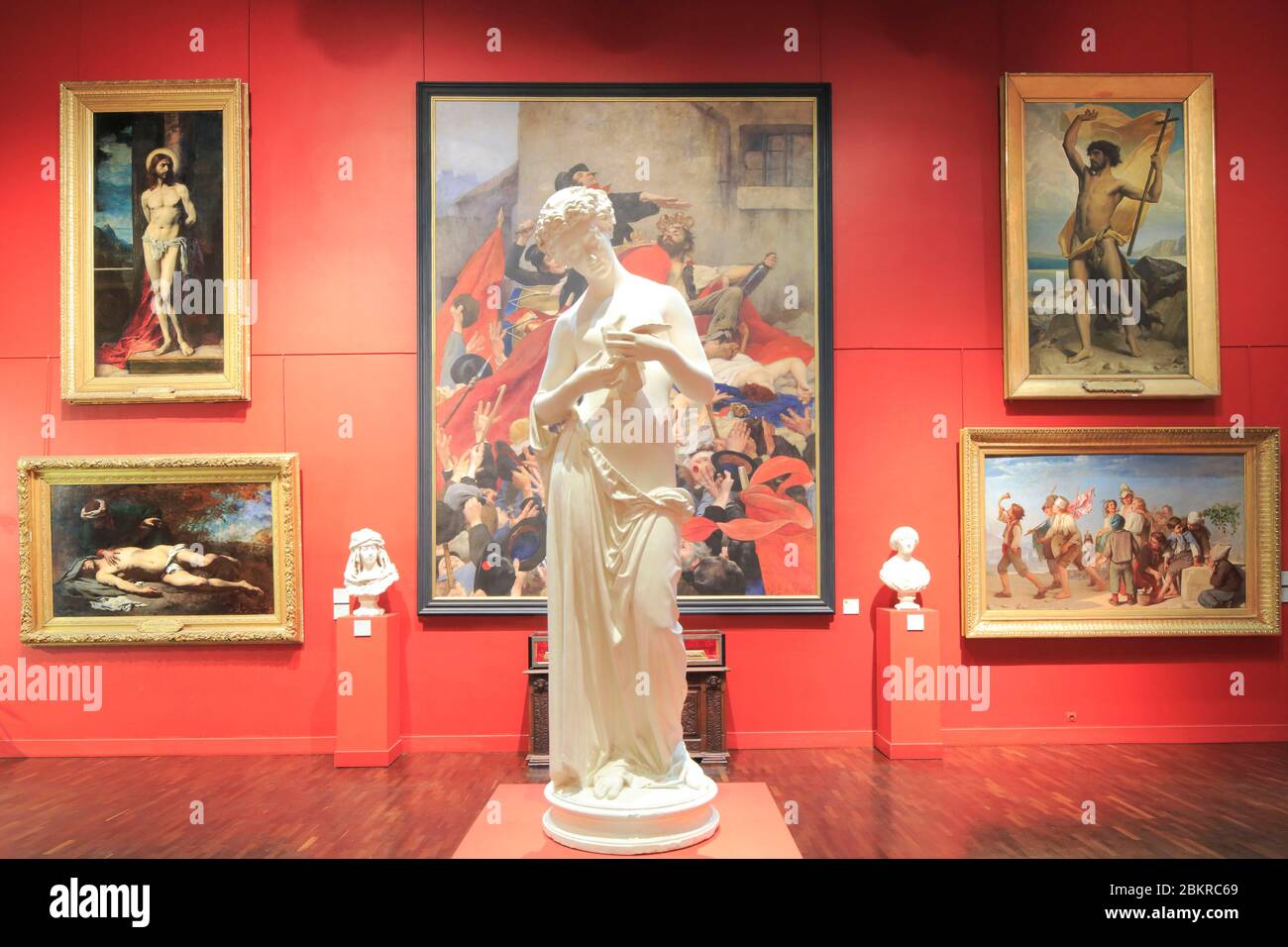 France, Loiret, Orléans, Musée des Beaux Arts (fondé en 1797), salle rouge (collections françaises du XIXe siècle) Banque D'Images