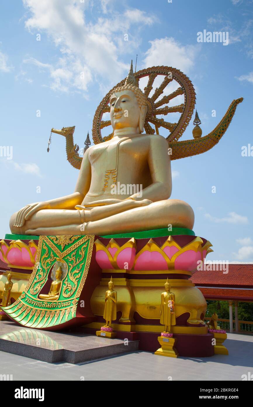 Wat Phra Yai, Temple du Grand Bouddha, Ko Samui, Thaïlande Banque D'Images