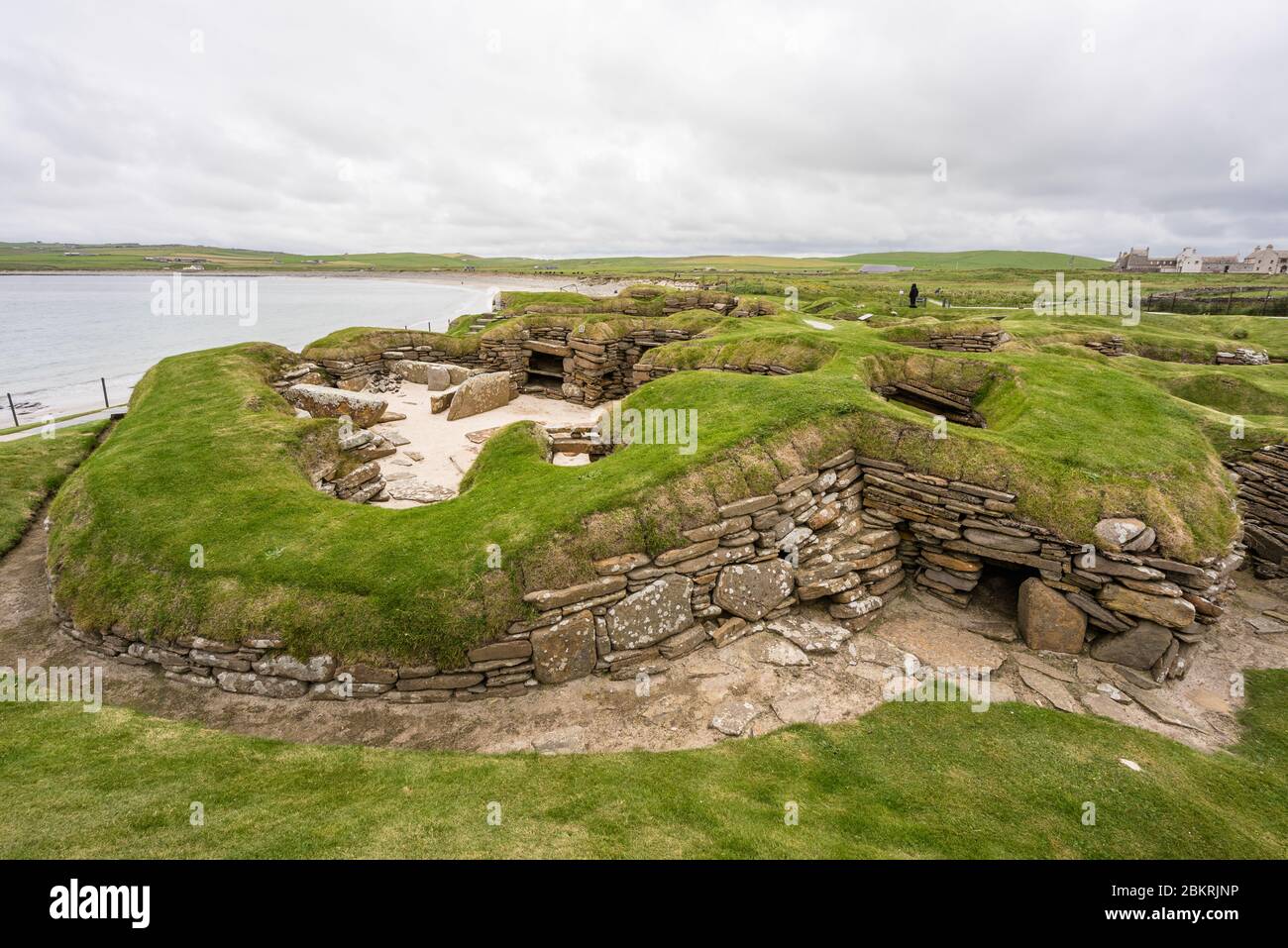 Vue d'ensemble de Skara Brae; Orkney Islands; Royaume-Uni Banque D'Images