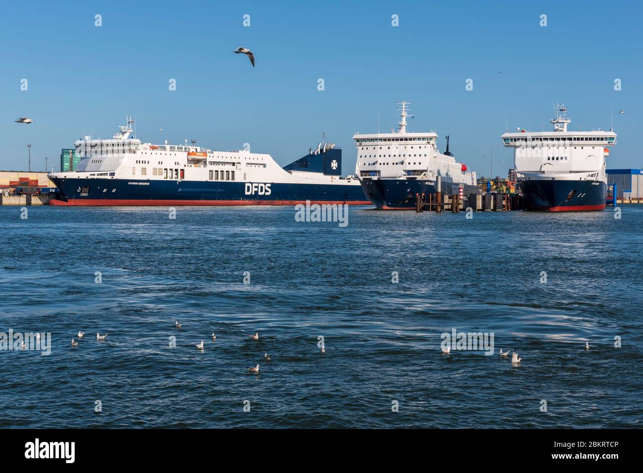 Lituanie (États baltes), Comté de Klaipeda, Klaipeda, mer Baltique, port international de ferries Banque D'Images