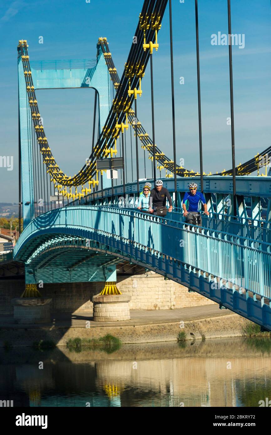 France, Drôme, via Rhona, le pont entre Sablons et Serrieres Banque D'Images