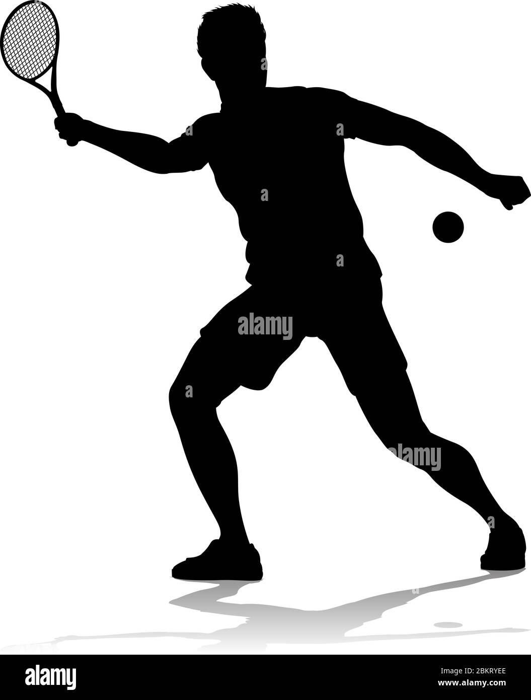 Tennis Silhouette Sport joueur Homme Image Vectorielle Stock - Alamy