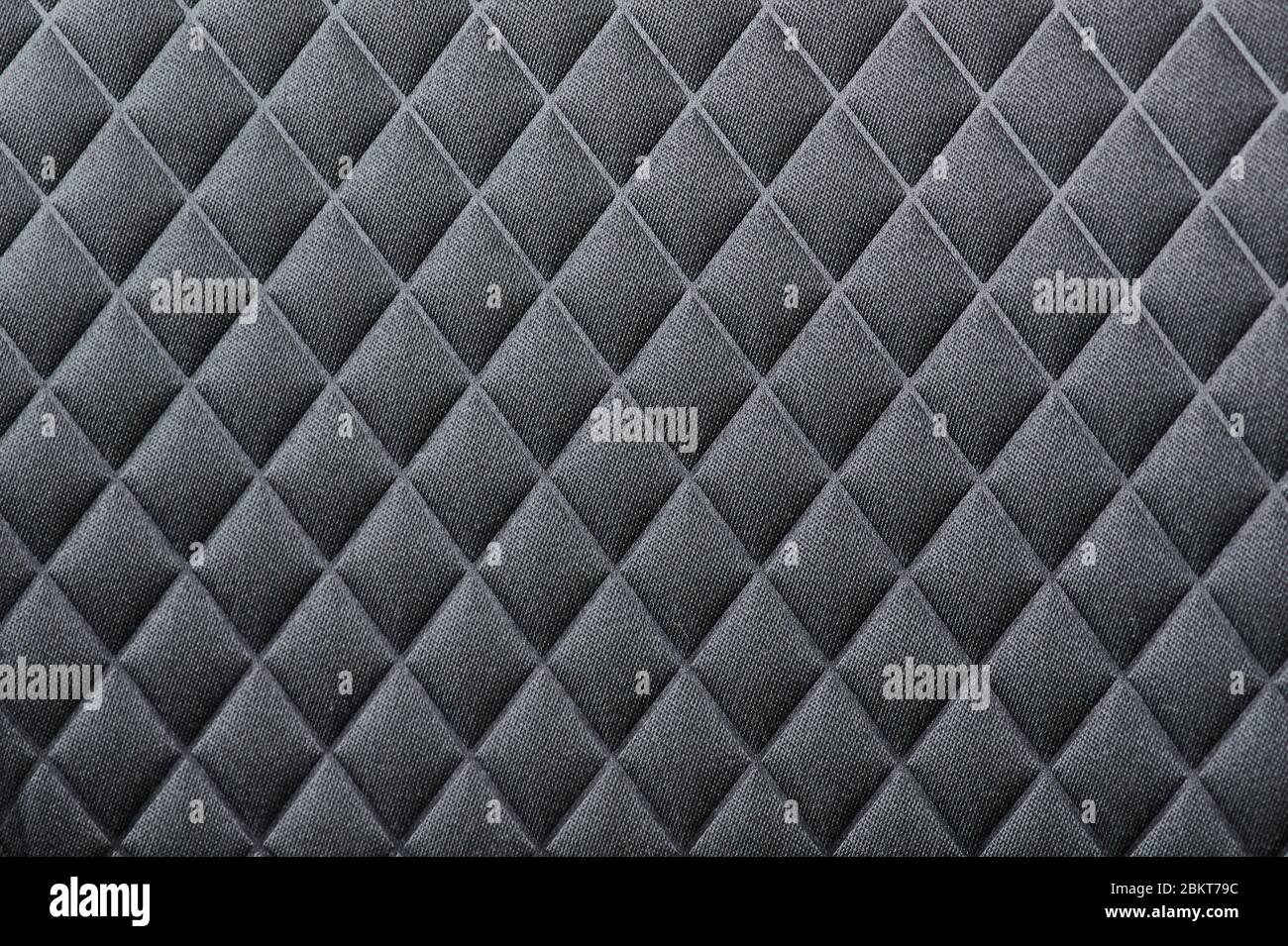 Motif en tissu gris losange, vue rapprochée Banque D'Images