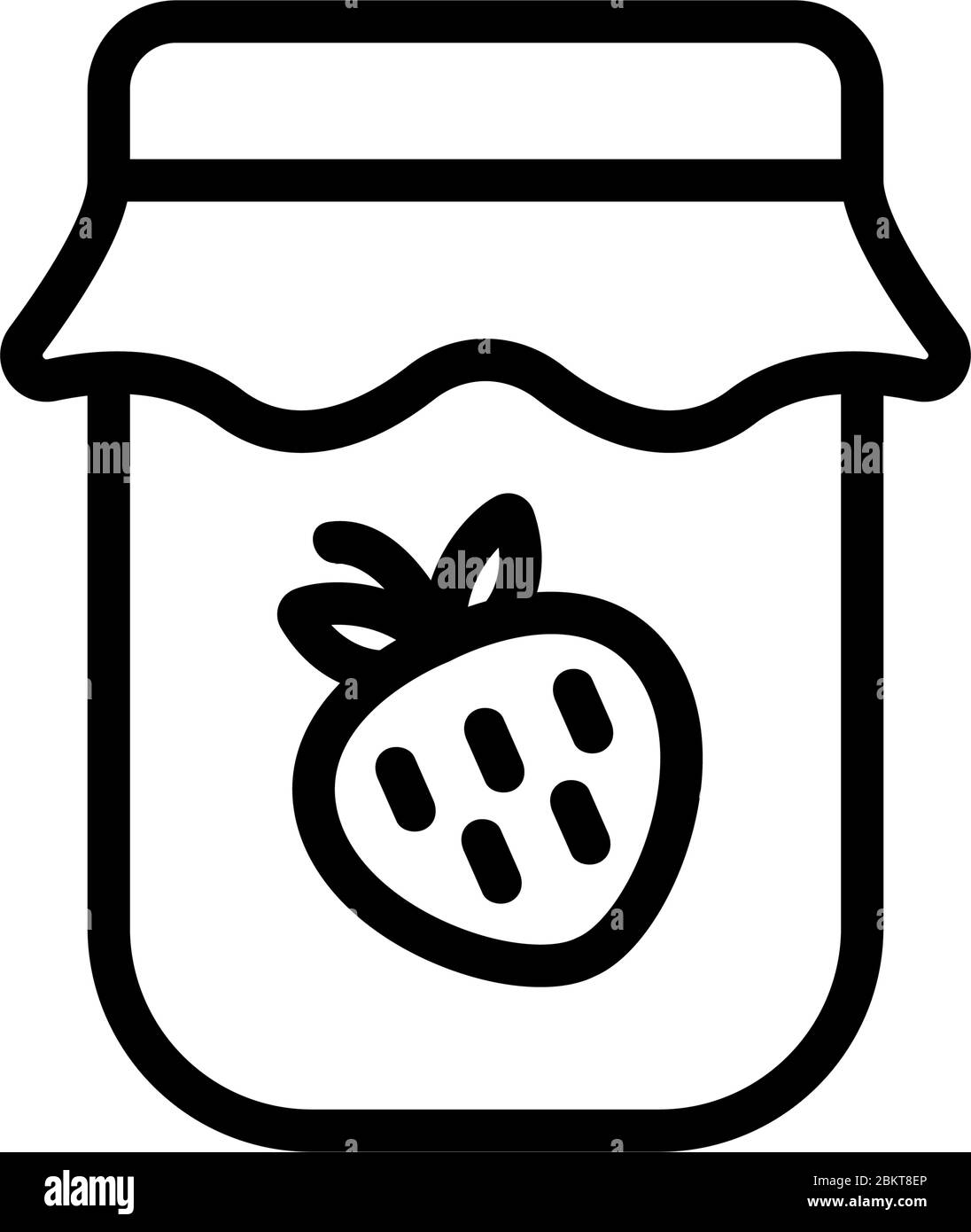 illustration vectorielle de l'icône de confiture de fraise Illustration de Vecteur