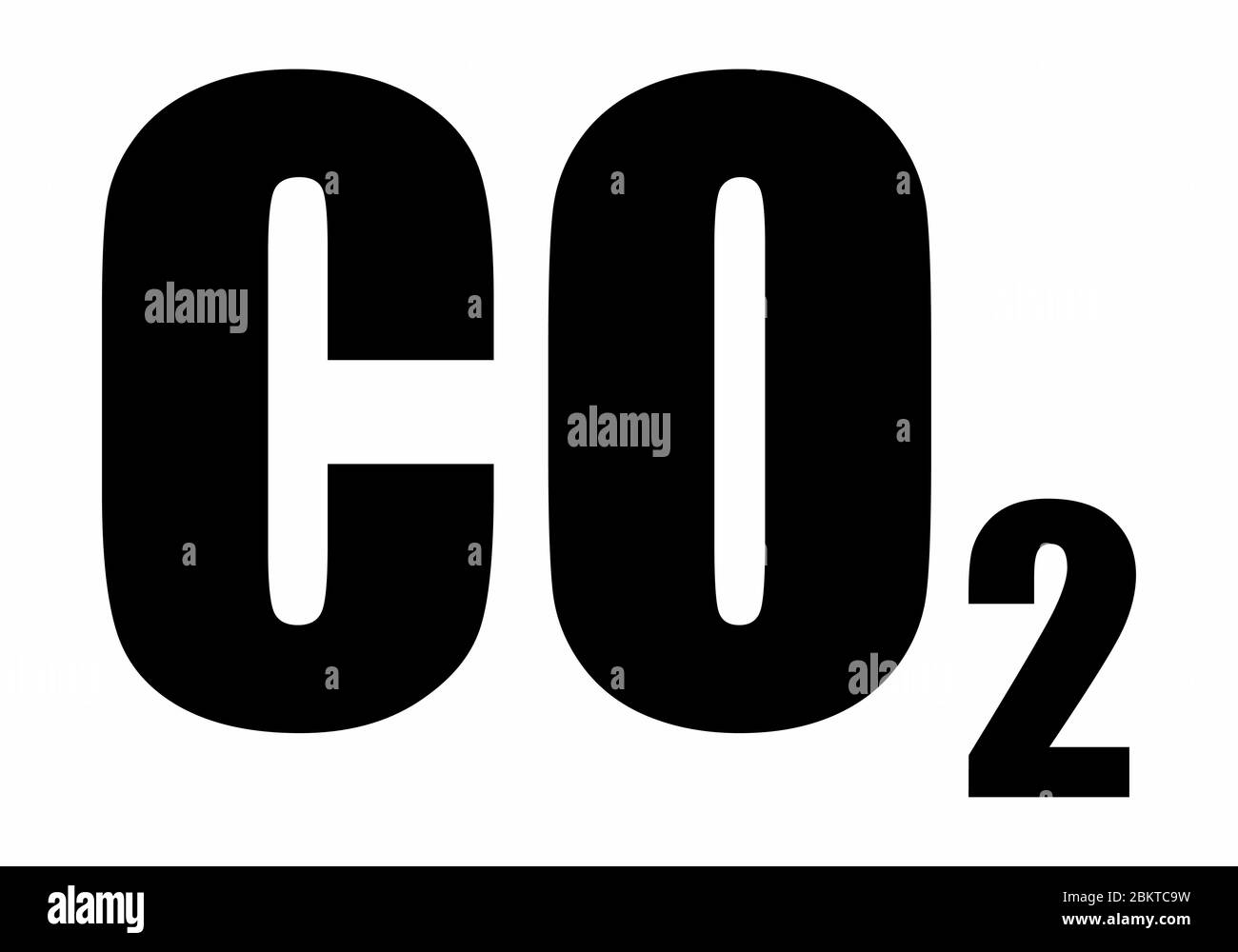 Icône CO2 dioxyde de carbone Illustration de Vecteur