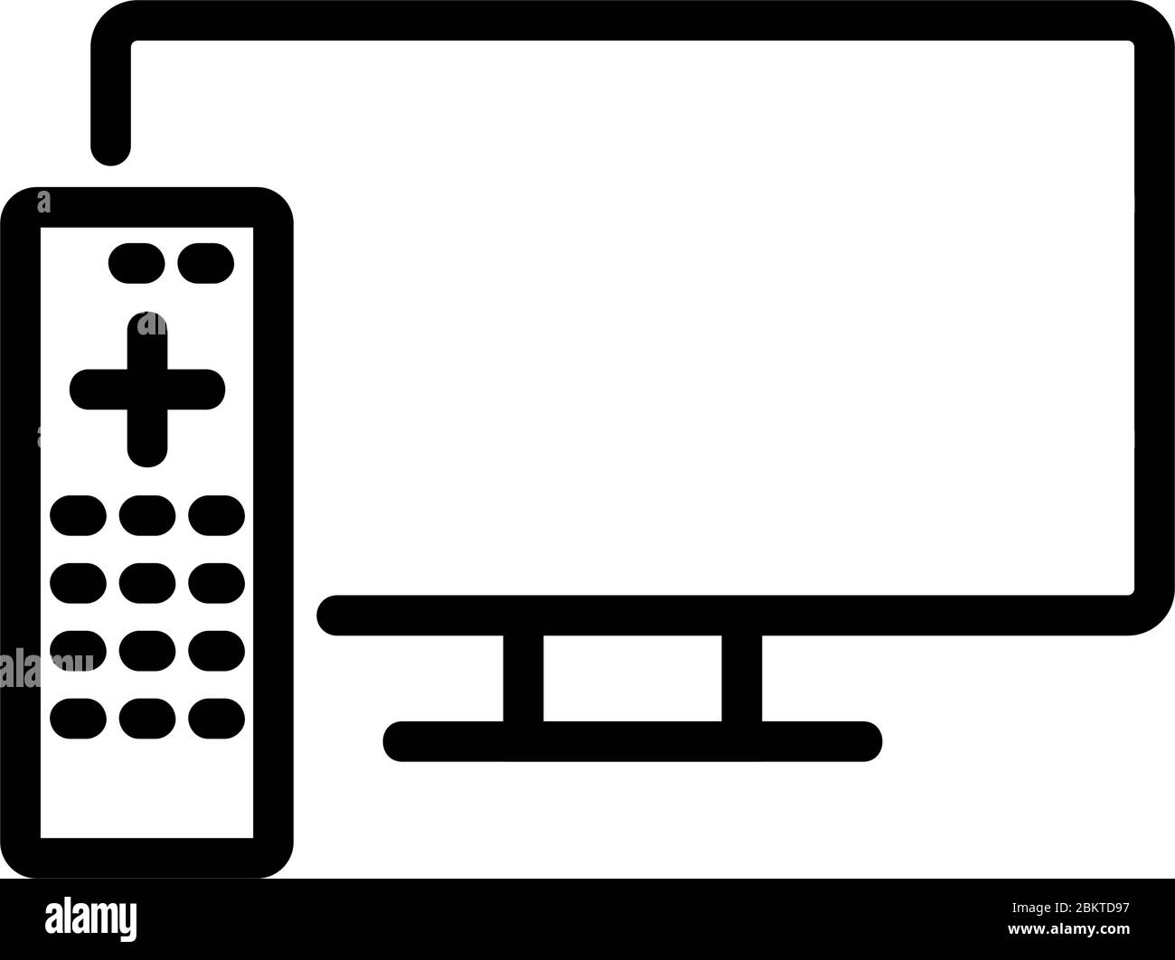 illustration vectorielle de l'icône de la télécommande du téléviseur Illustration de Vecteur