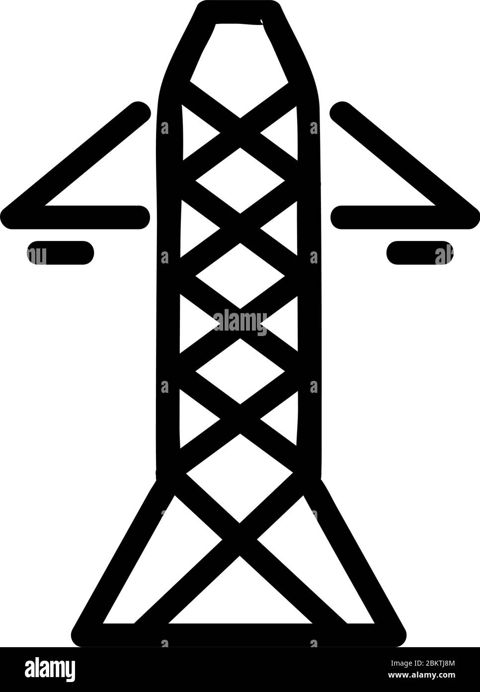 illustration du contour vectoriel de l'icône de support intermédiaire d'une chaîne unique Illustration de Vecteur