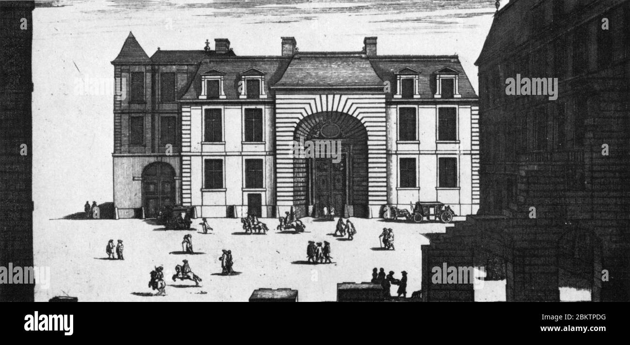 Entrée de l'Hôtel de Guénégaud (quai de Nevers), gravure par Jean Marot - Braham et Smith 1973 plate324. Banque D'Images