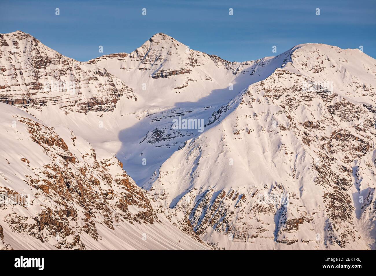 Pics de montagne autour de la station de ski d'Orcières près de Gap, France Banque D'Images
