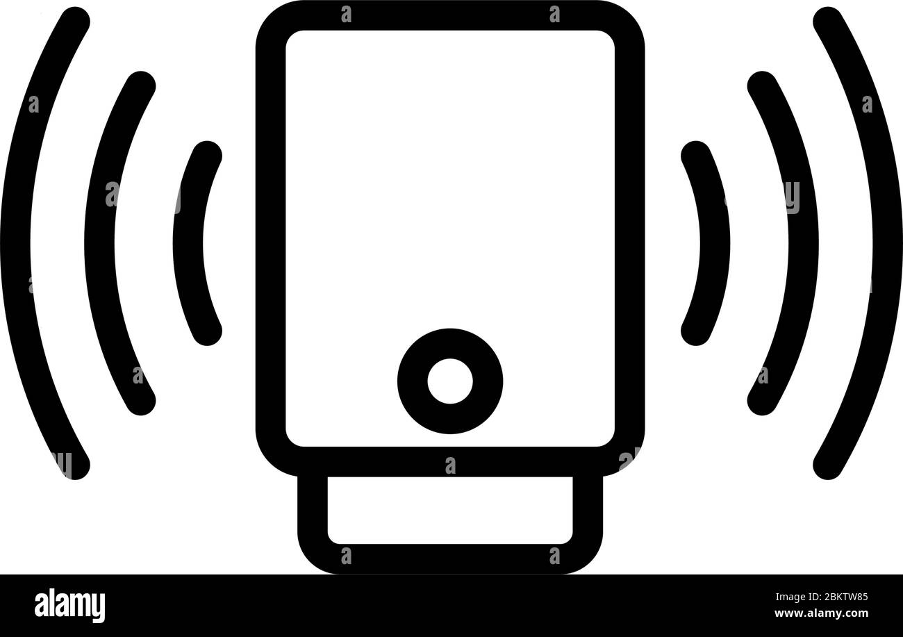 illustration du contour vectoriel de l'icône de protection contre les ultrasons Illustration de Vecteur