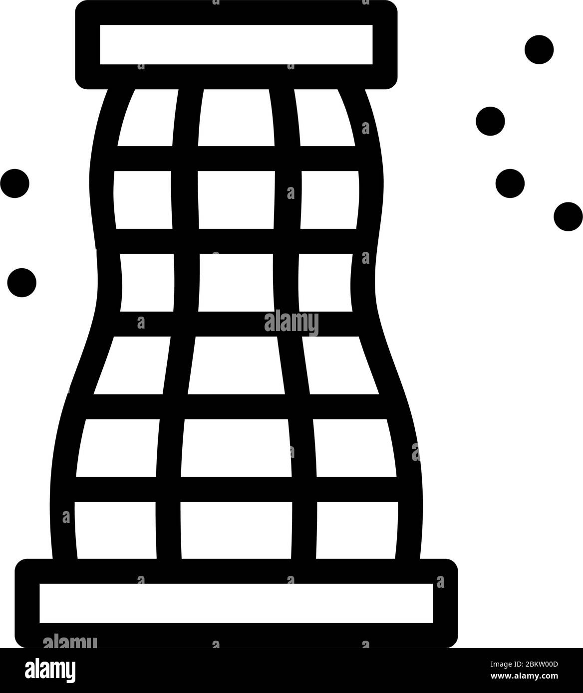illustration du contour vectoriel de l'icône de recouvrement suspendu Illustration de Vecteur