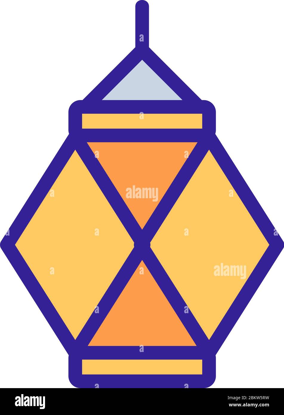illustration du contour vectoriel de l'icône de lanterne vesak Illustration de Vecteur