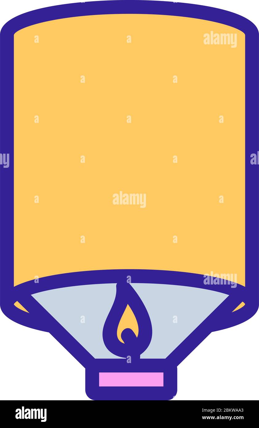 illustration vectorielle de l'icône de lampe en feu Illustration de Vecteur