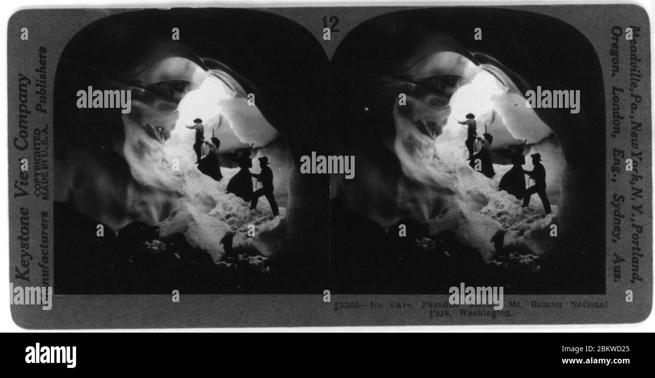 Grotte de glace, glacier paradise, Mt. Rainier National Park, Washington Banque D'Images