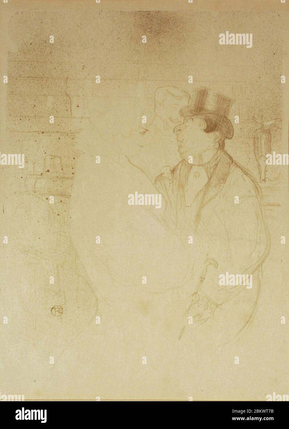IDA Heath au bar - Henri de Toulouse-Lautrec. Banque D'Images