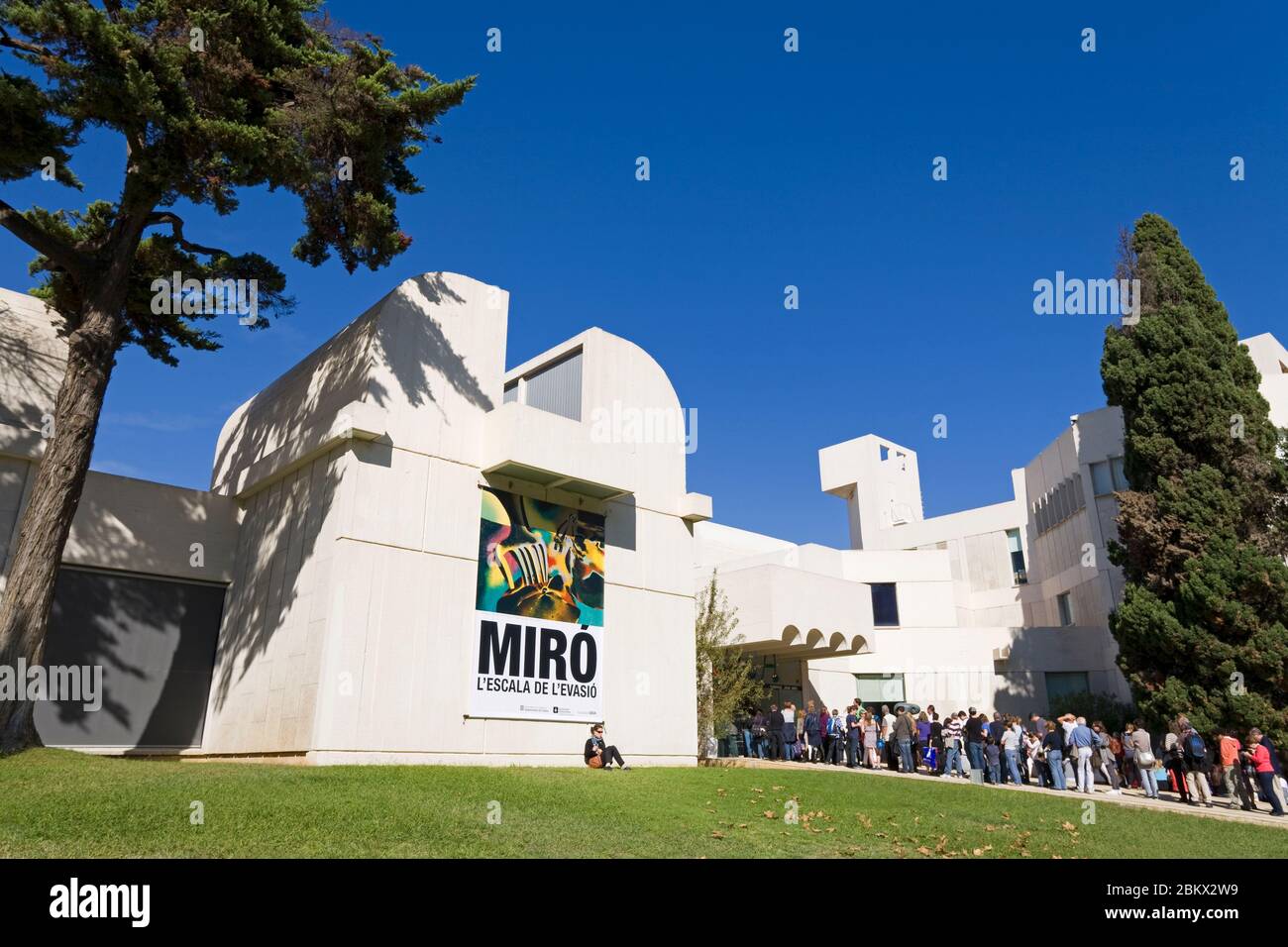 Fundacio Miro dans le quartier de Montjuic, Barcelone, Catalogne, Espagne, Europe Banque D'Images