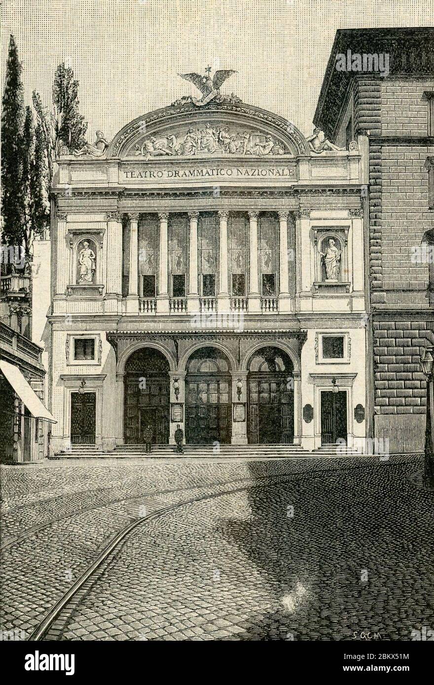 Il nuovo teatro Nazionale a Roma la facciata. Banque D'Images