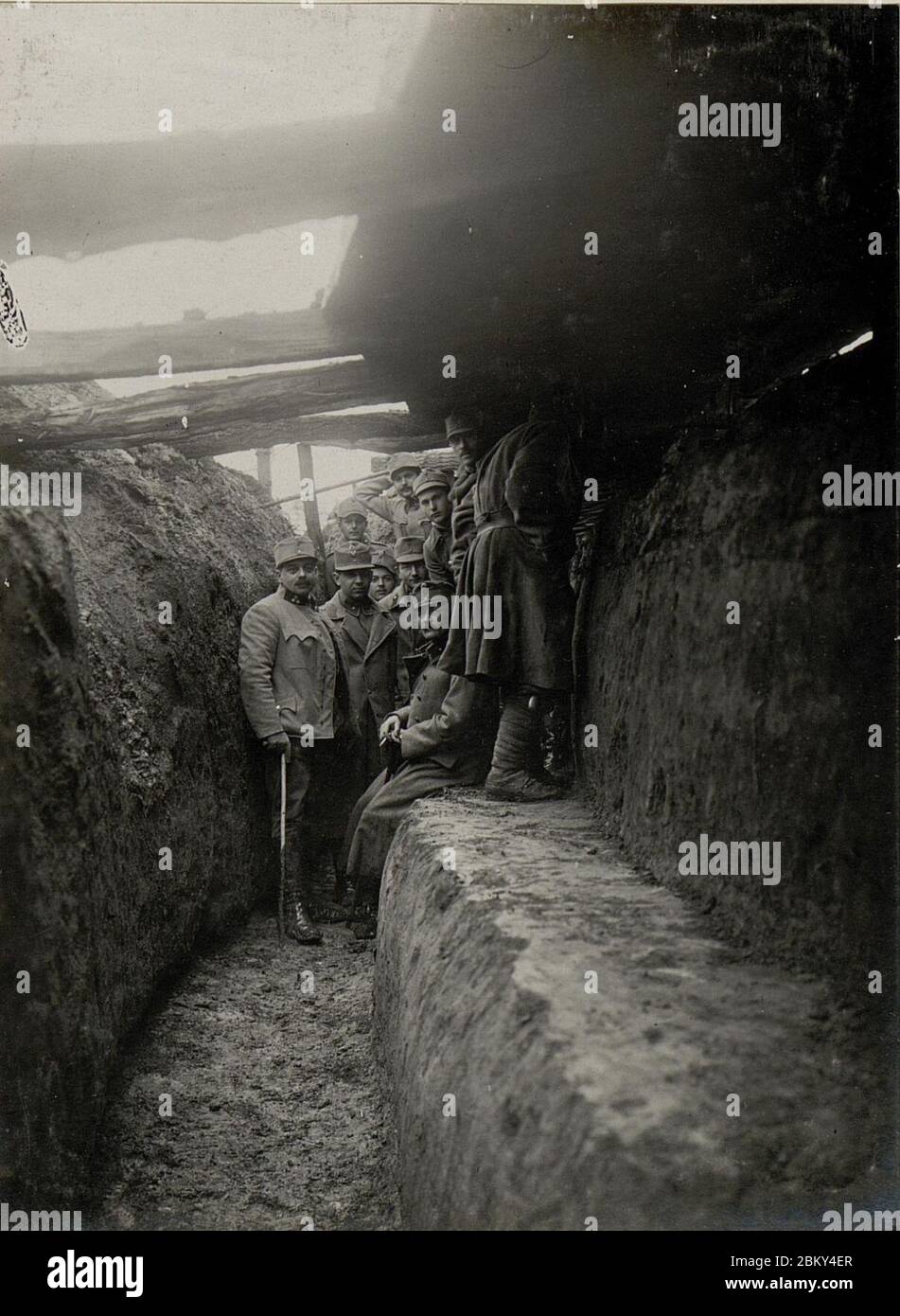 Im Schützengraben des Feldjägerbataillons 4 südöstlich von Malin, am 3.I.1916 Banque D'Images