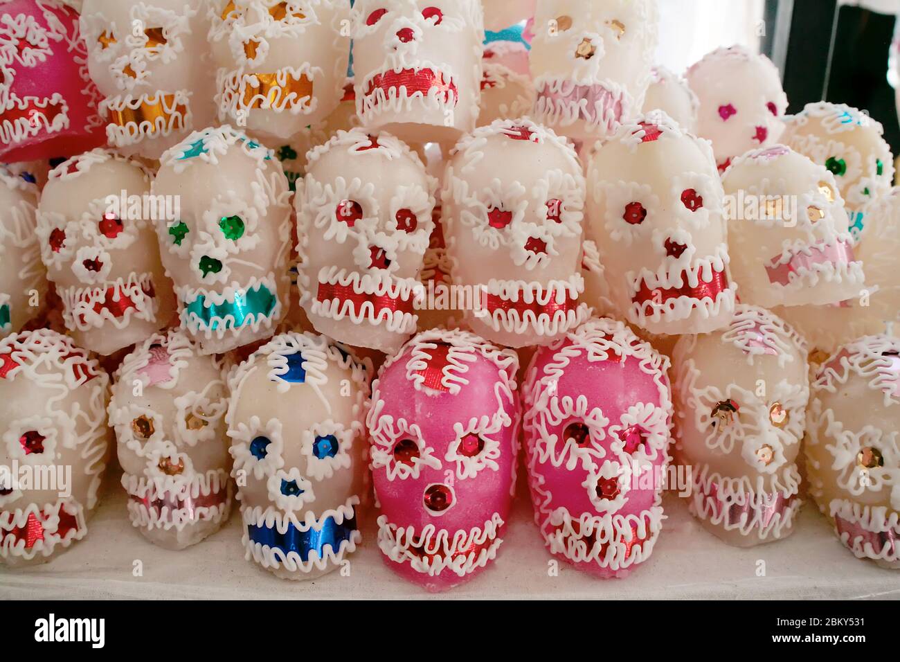 Jour des crânes de sucre mort Mexique Banque D'Images