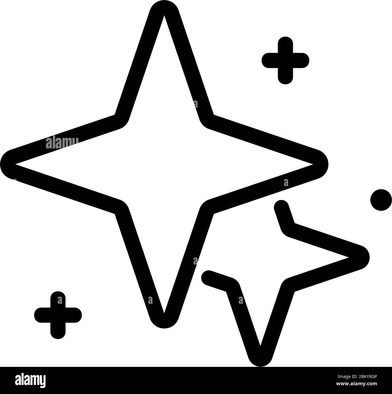 illustration du contour vectoriel de l'icône effet de brillance quadrangulaire Illustration de Vecteur