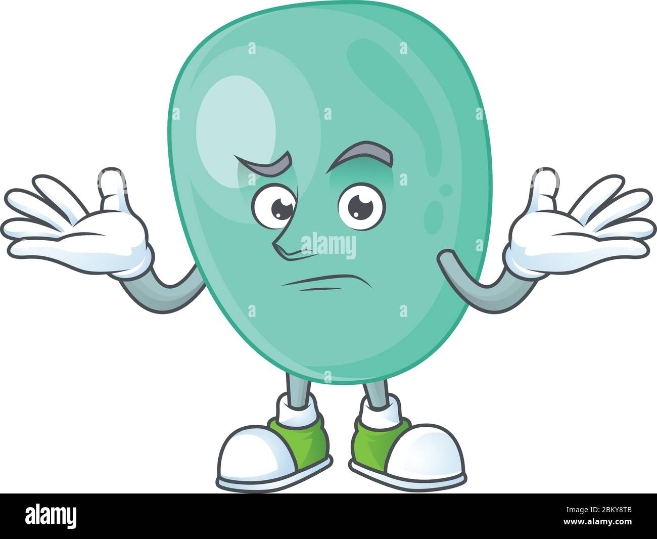 Une image de staphylocoque doré dans le style de dessin animé de ...