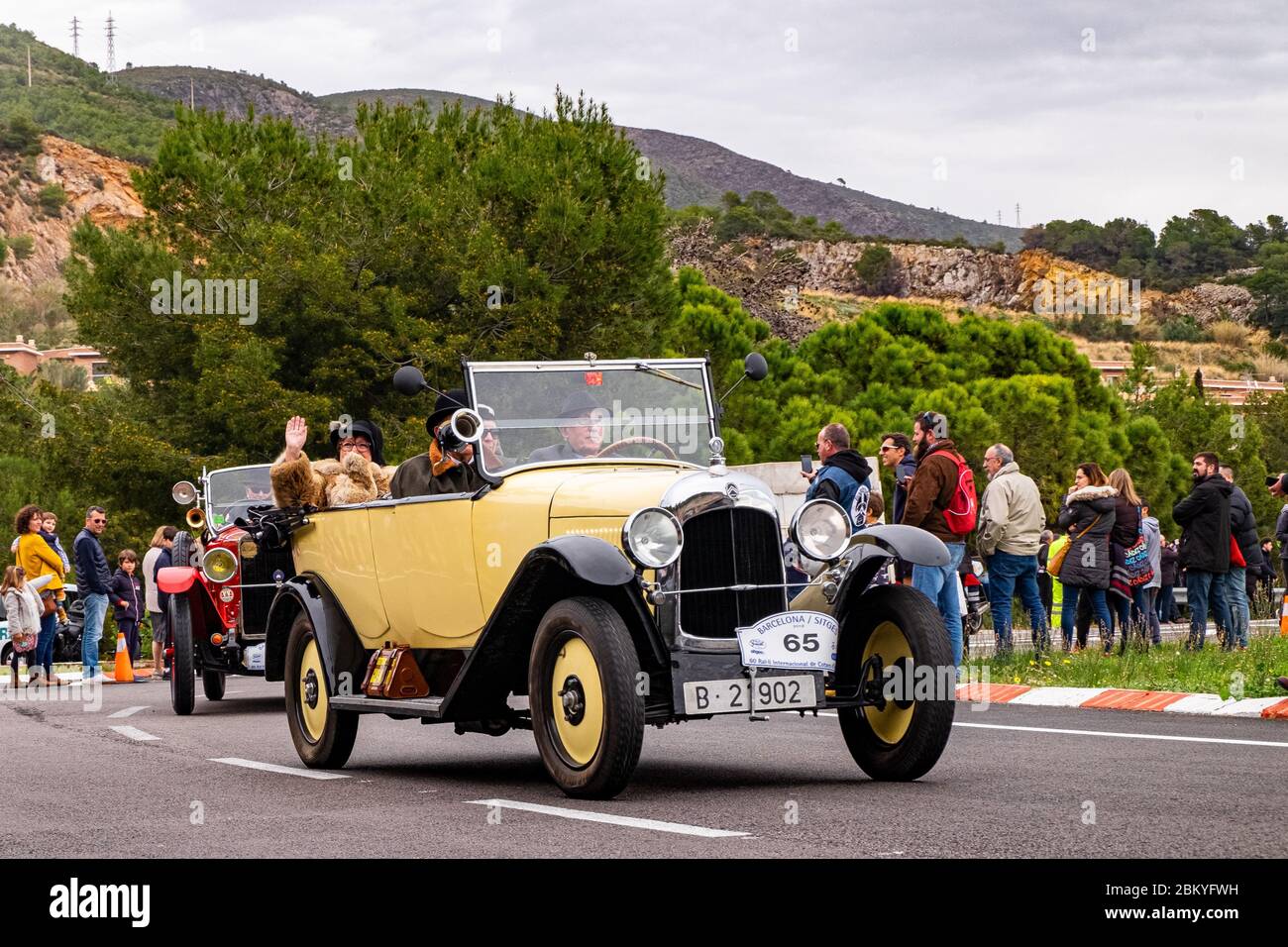 MARS 2018: Citroen B10, 60 e édition internationale voiture vintage ralliye Barcelona Sitges Banque D'Images