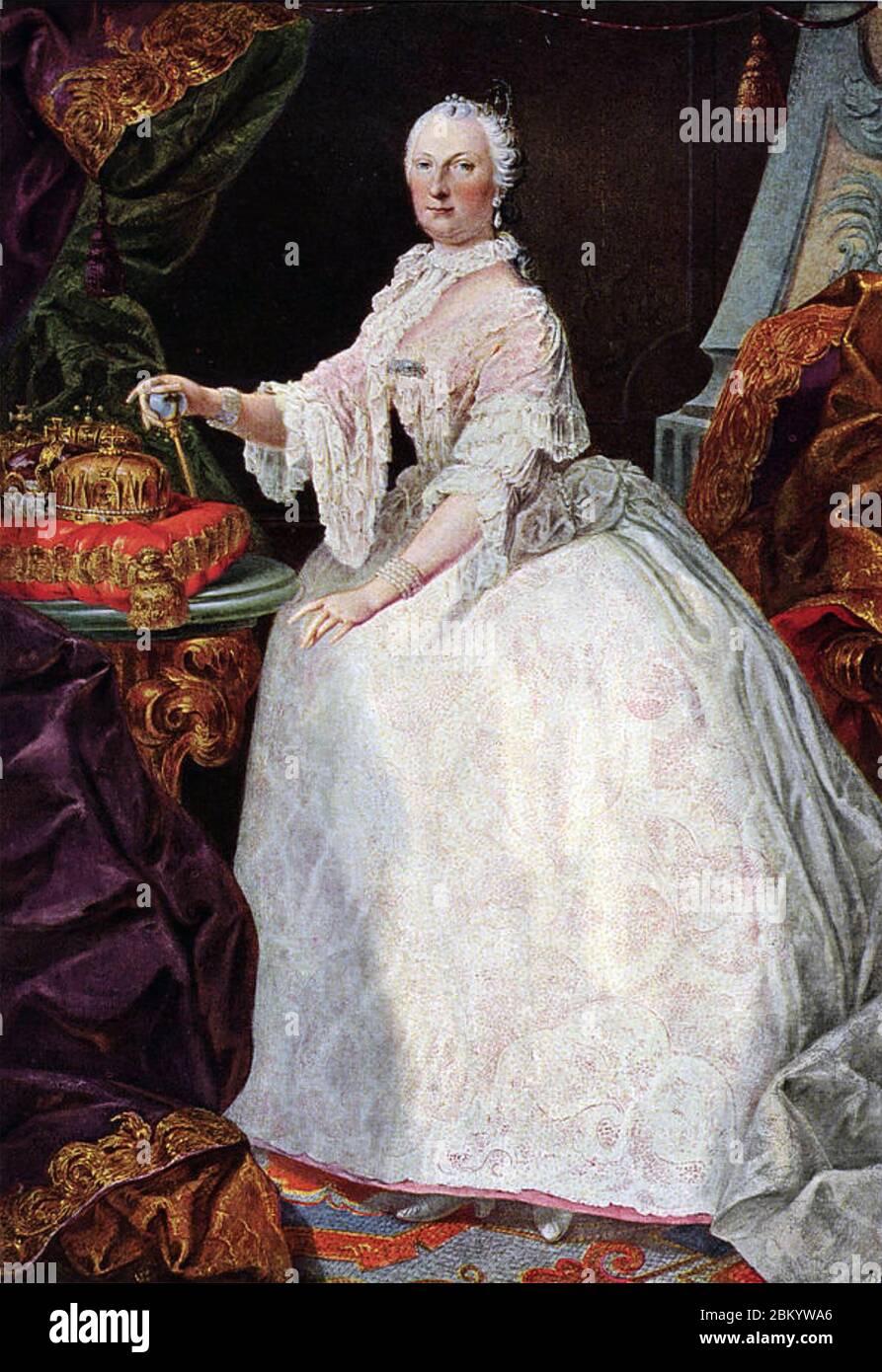 MARIA THERESA (1717-1780) Sainte-impératrice romaine Banque D'Images