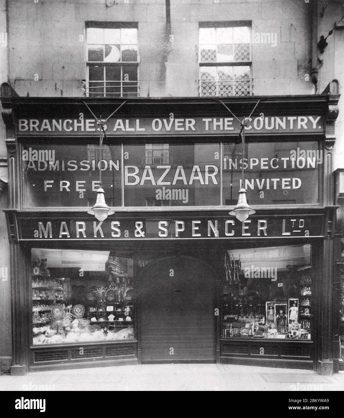 MAGASIN MARKS & SPENCER au 8, rue Stall, Bath, vers 1910 Banque D'Images