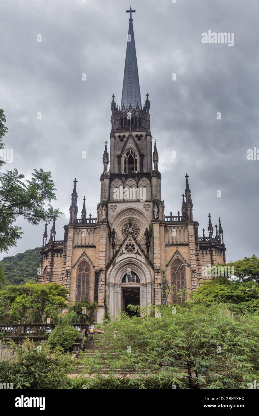 Cathédrale Sao Pedro de Alcantara, Petropolis, Etat de Rio de Janeiro, Brésil Banque D'Images