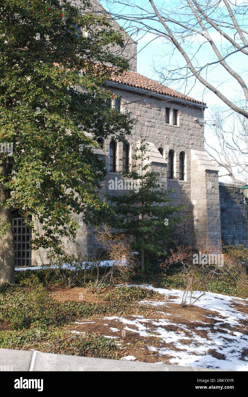 Architecture de la fortification des loisirs dans l'espace public fort Tryon Park, Riverside, Broadway, New York, NY 10040 États-Unis conçu par Olmsted Brothers Banque D'Images