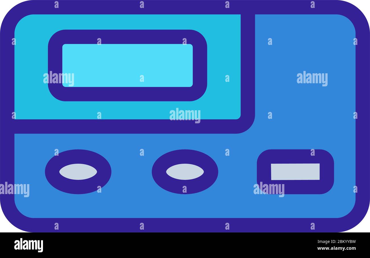 illustration du contour du vecteur de l'icône de réglage de la temporisation Illustration de Vecteur