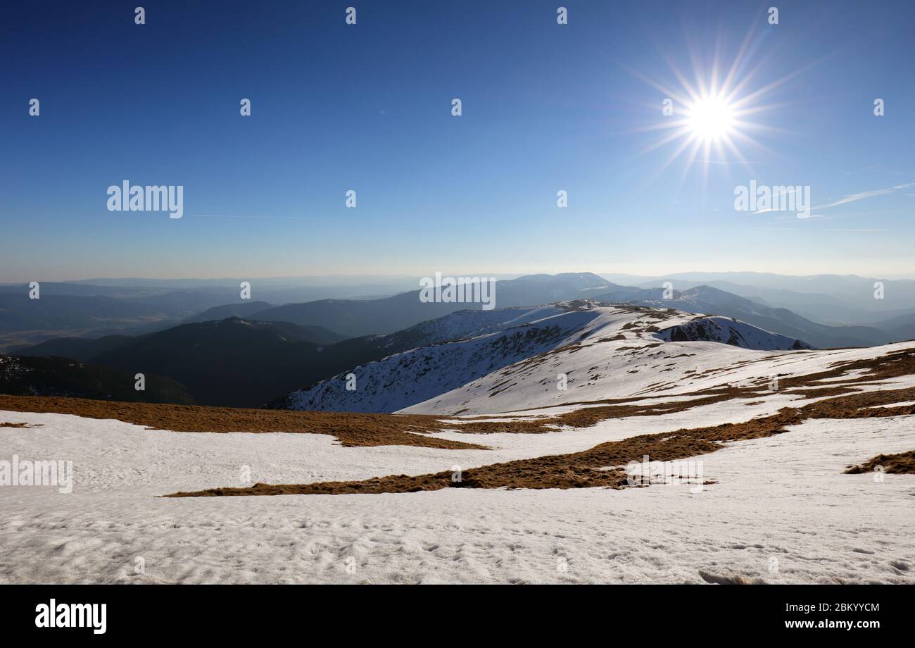 Montagne hiver landcape Banque D'Images