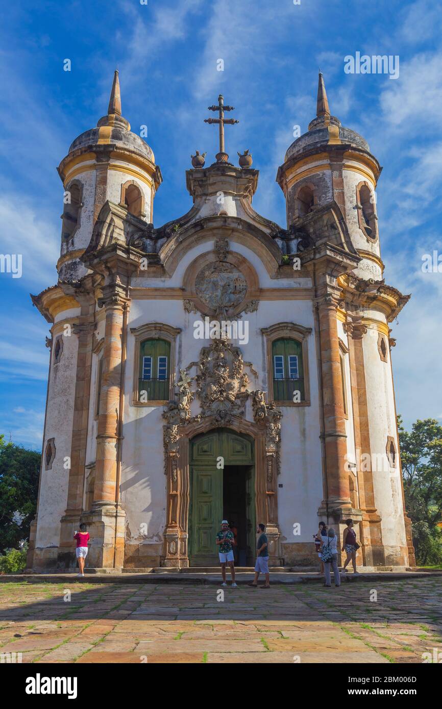 Église de Terceira ordem Sao Francisco, 1774, Ouro Preto, État de Minas Gerais, Brésil Banque D'Images