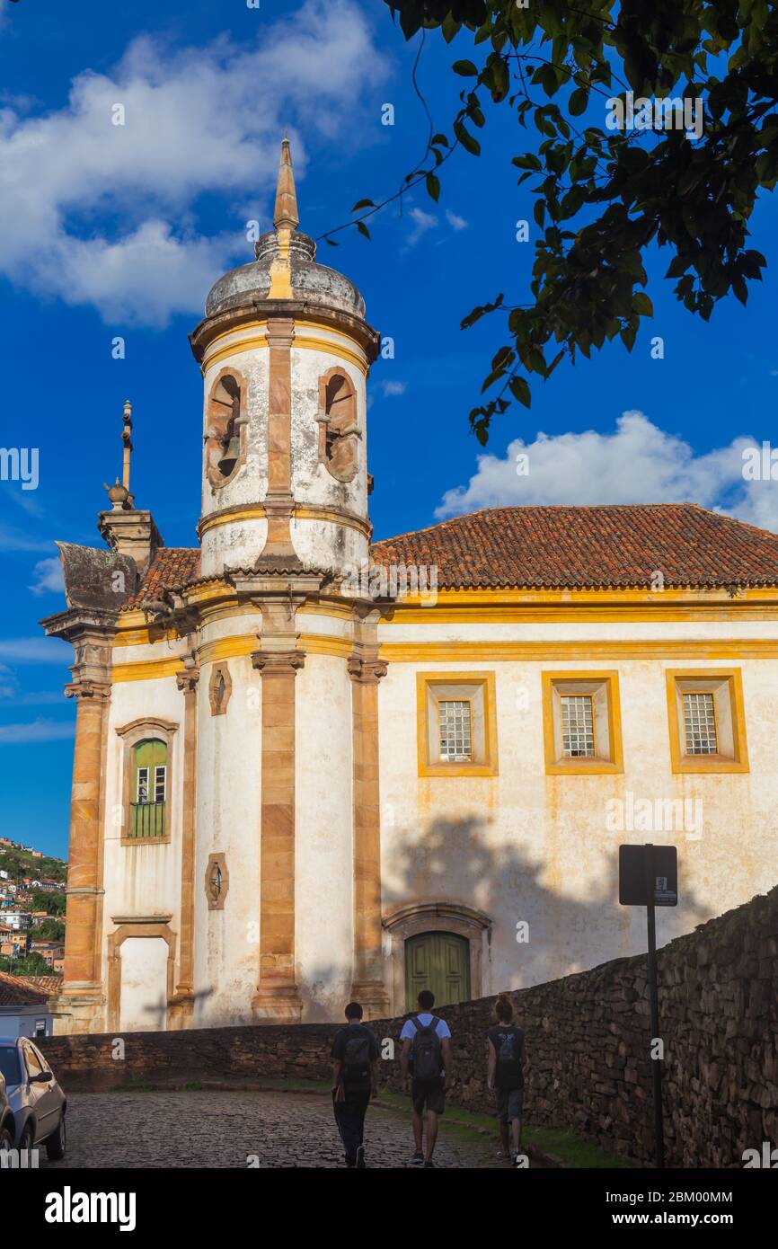 Église de Terceira ordem Sao Francisco, 1774, Ouro Preto, État de Minas Gerais, Brésil Banque D'Images