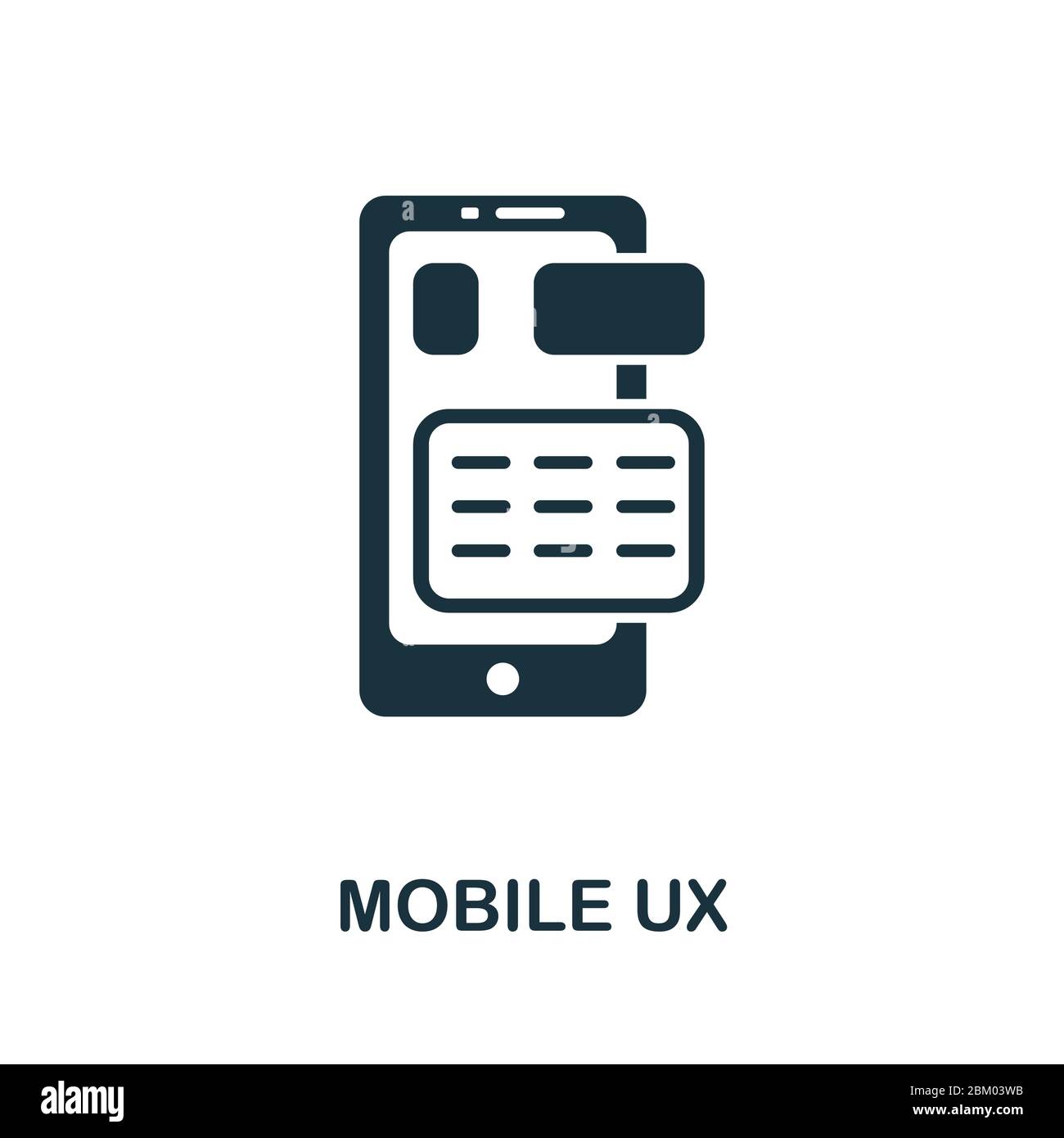 Icône UX mobile de la collection de développement d'applications mobiles. Simple Line Mobile UX icône pour les modèles, la conception Web et les infographies Illustration de Vecteur