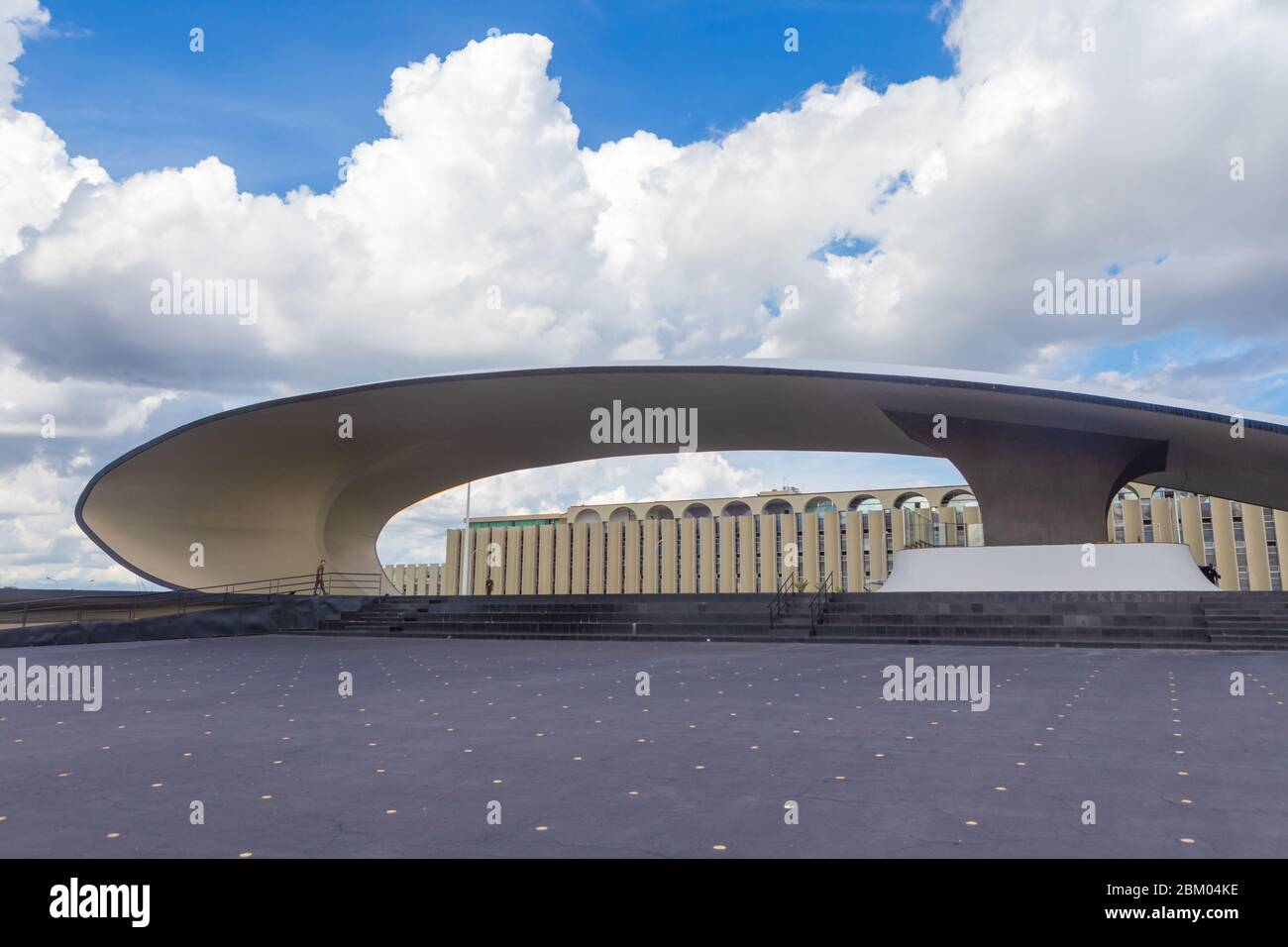 Quartier général militaire brésilien de la Défense nationale, Oscar Niemeyer, Brasilia, Brésil Banque D'Images