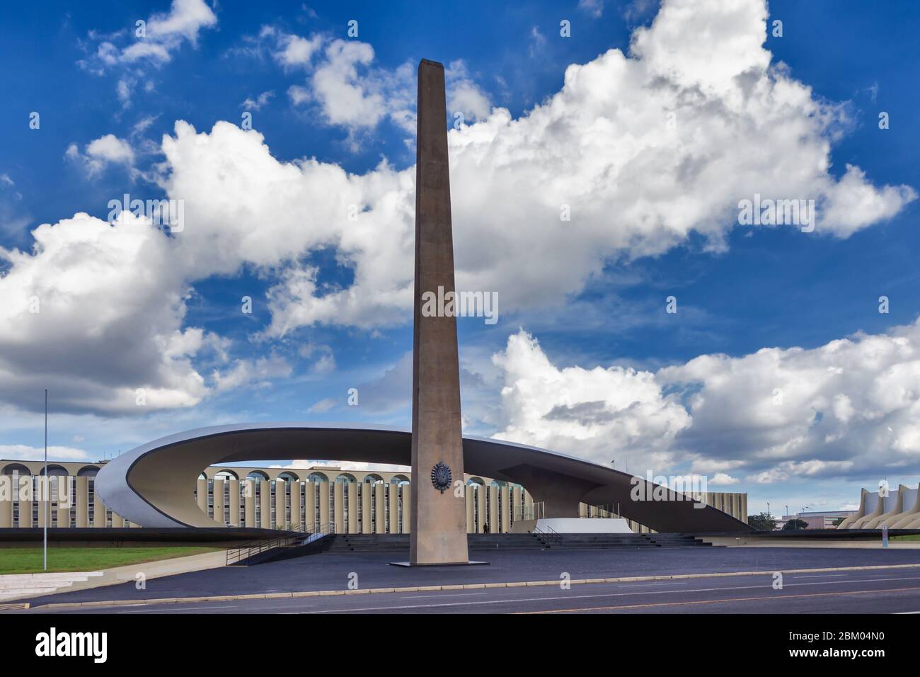 Quartier général militaire brésilien de la Défense nationale, Oscar Niemeyer, Brasilia, Brésil Banque D'Images