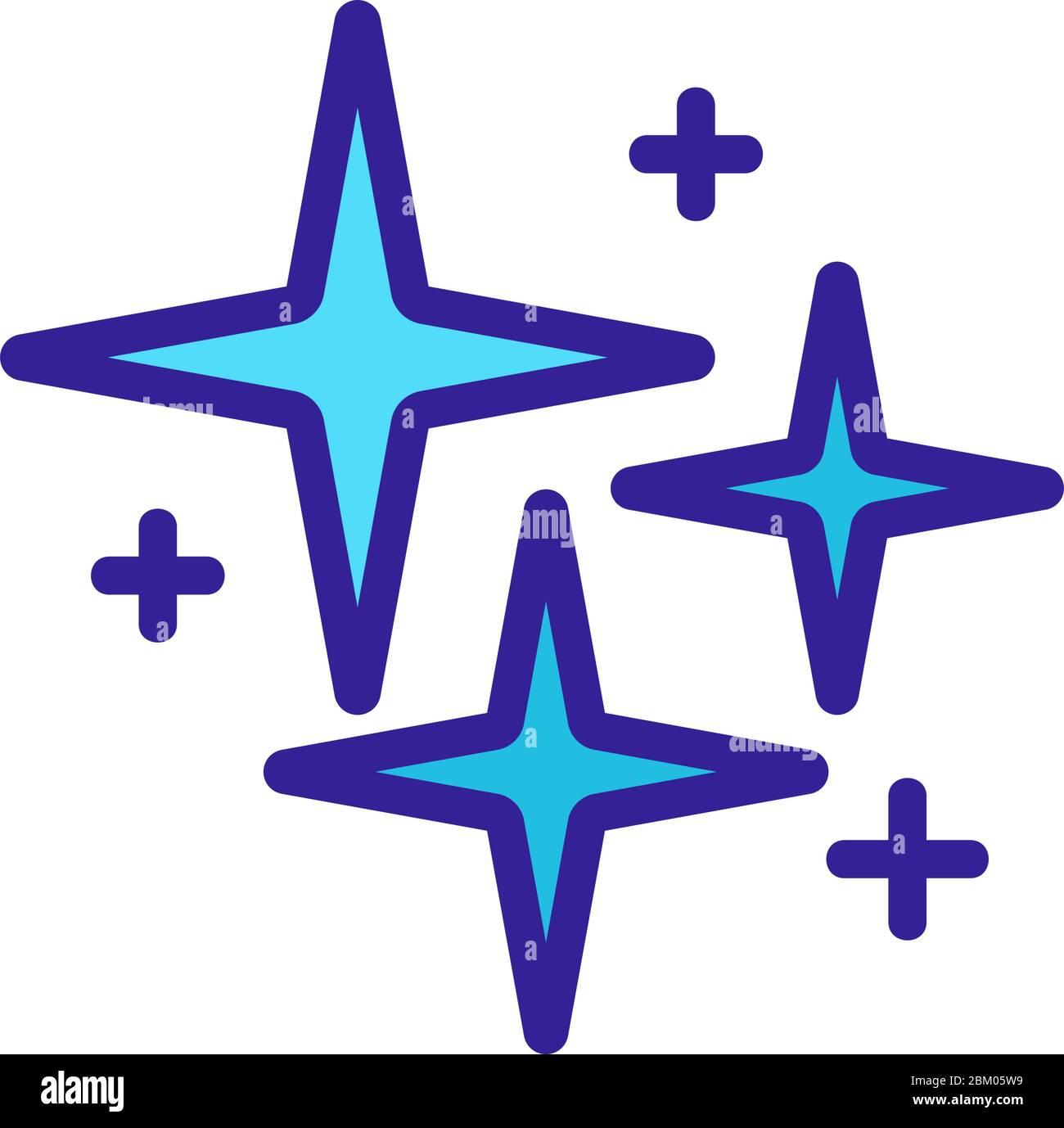 illustration du contour vectoriel de l'icône en forme d'étoiles quadrangulaires verticales brillantes Illustration de Vecteur