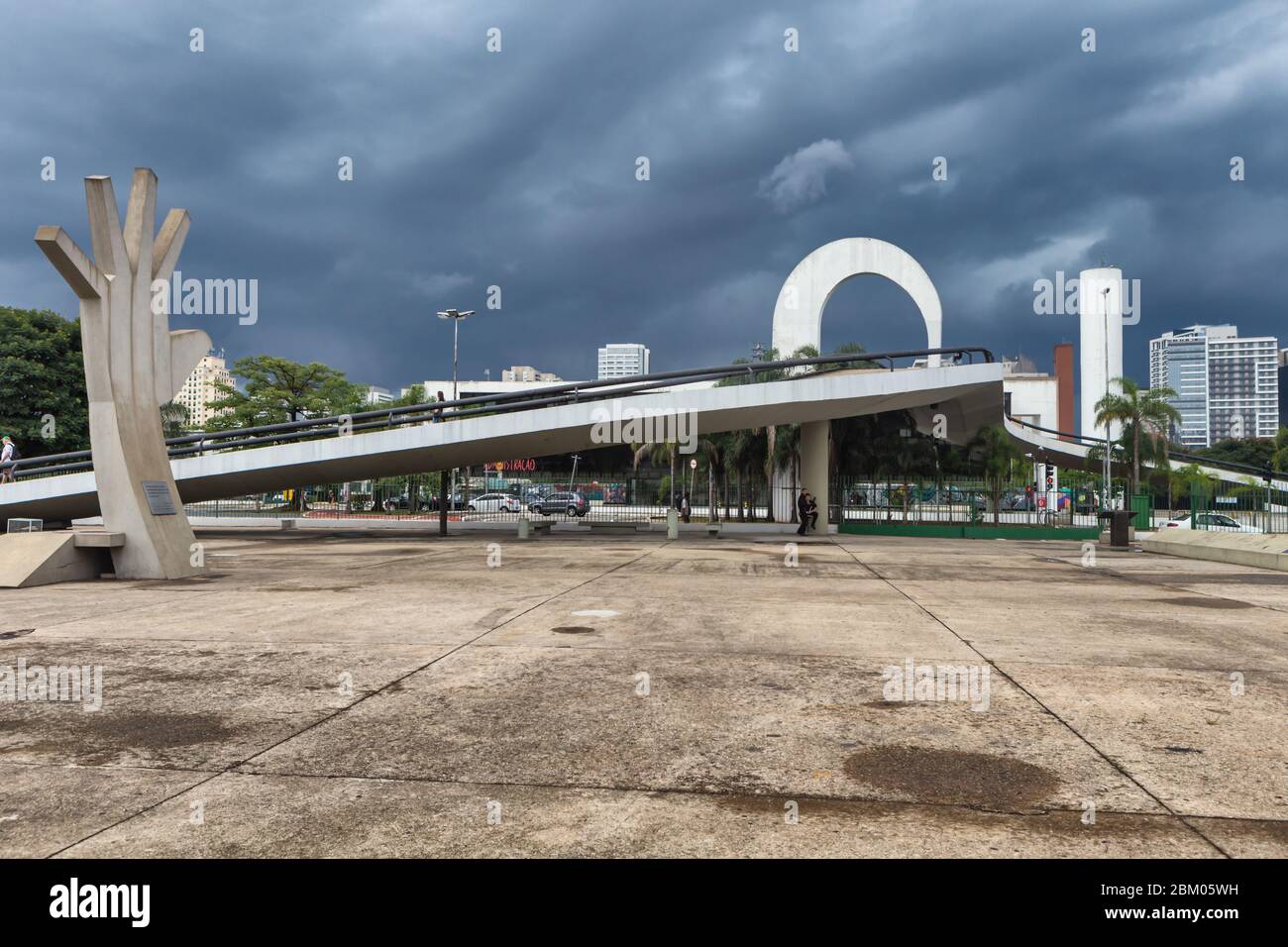 Memorial da America Latina, 1989 ans, Oscar Niemeyer, Sao Paulo, Brésil Banque D'Images