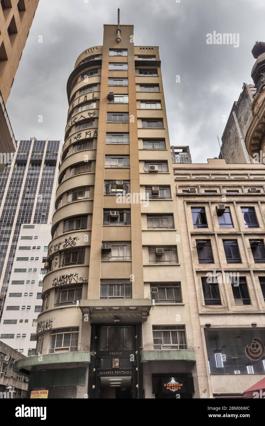 Bâtiment ancien, Sao Paulo, Brésil Banque D'Images