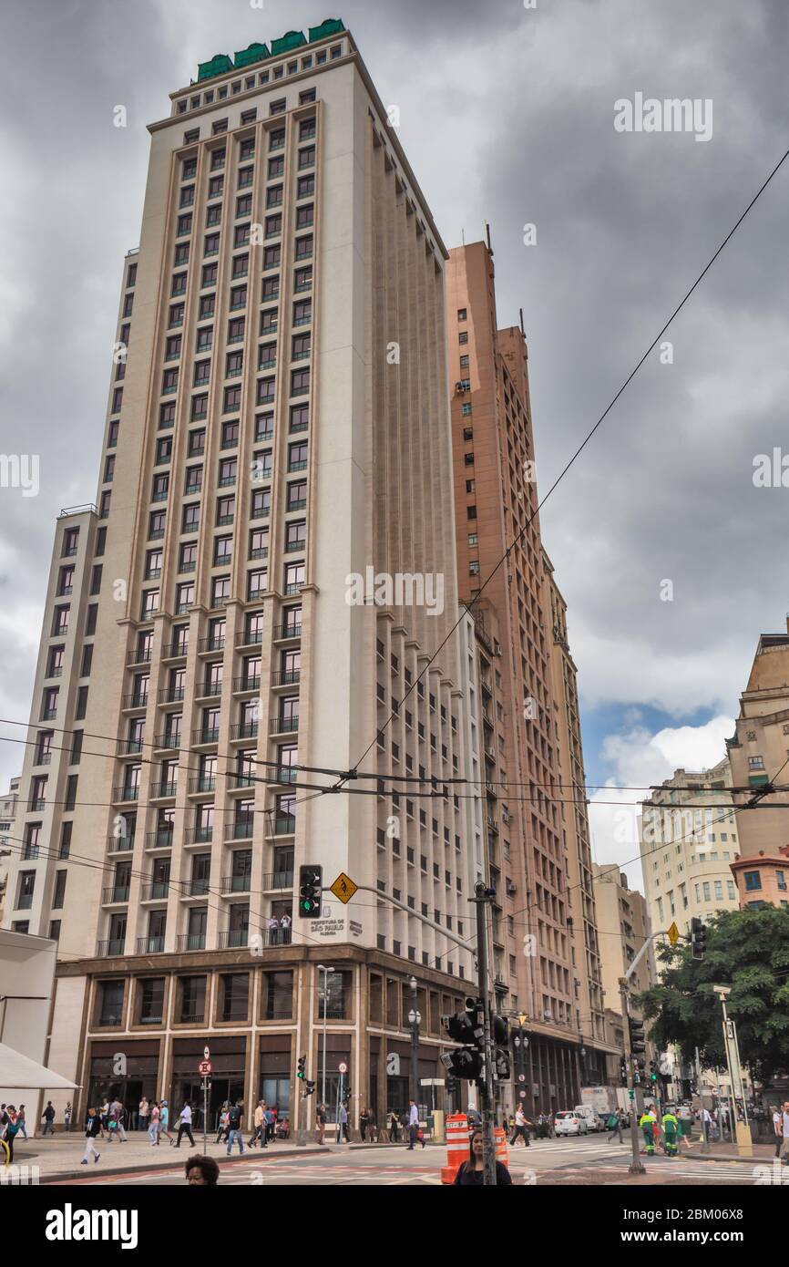 Immeuble de bureaux, Sao Paulo, Brésil Banque D'Images