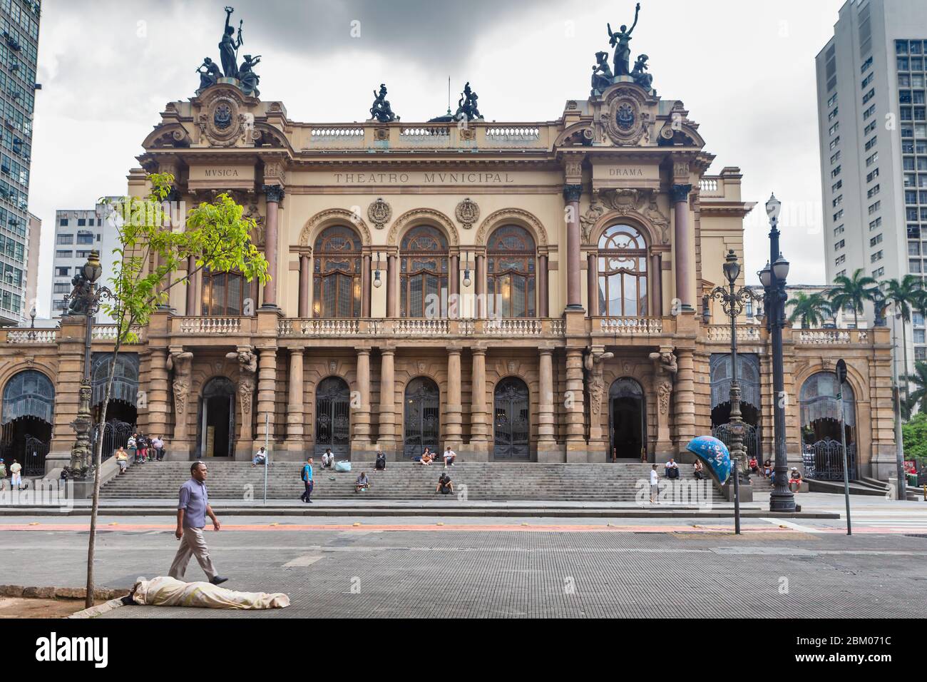 Teatro Municipal, 1911, Sao Paulo, Brésil Banque D'Images