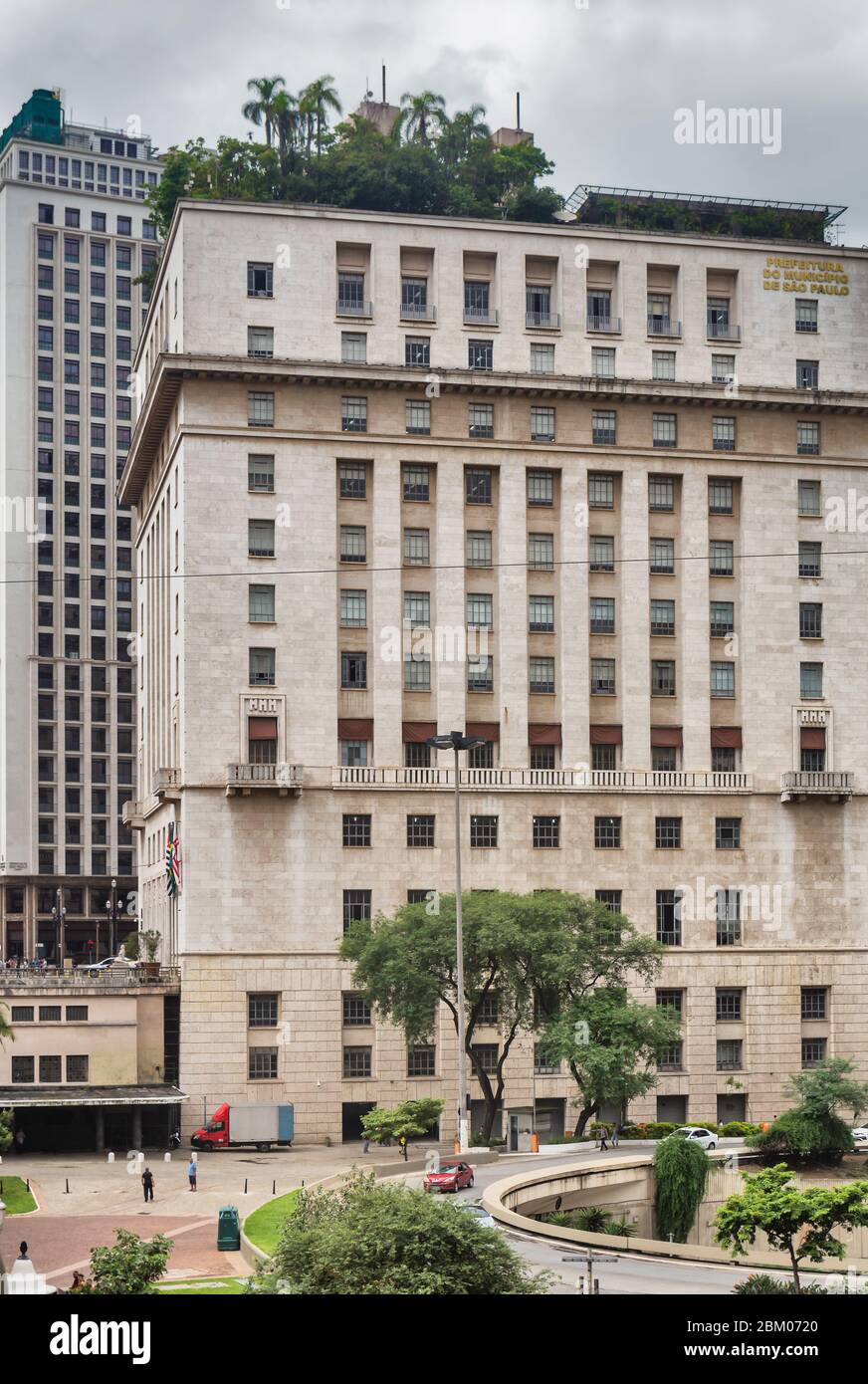Bâtiment Matarazzo, hôtel de ville de Sao Paulo, années 1930, Marcello Piacentini, Sao Paulo, Brésil Banque D'Images