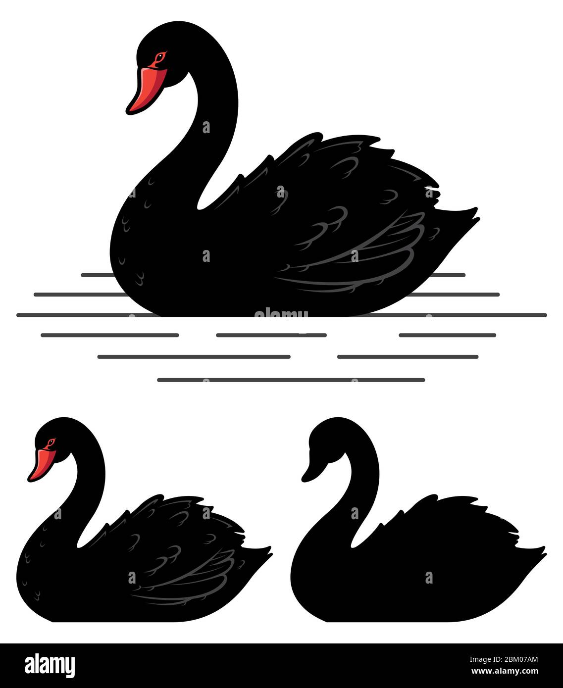 Mascotte de cygne noir Illustration de Vecteur