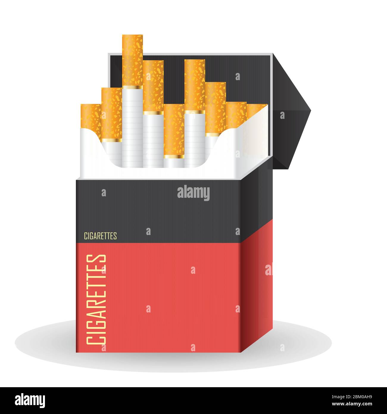 Illustration vectorielle de paquet de cigarettes isolée sur fond blanc Illustration de Vecteur