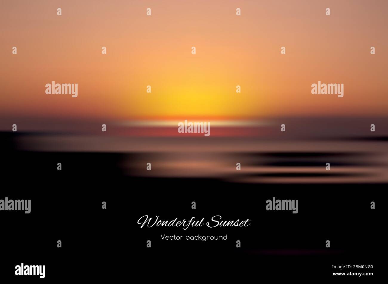 Magnifique fond vectoriel de coucher de soleil Illustration de Vecteur