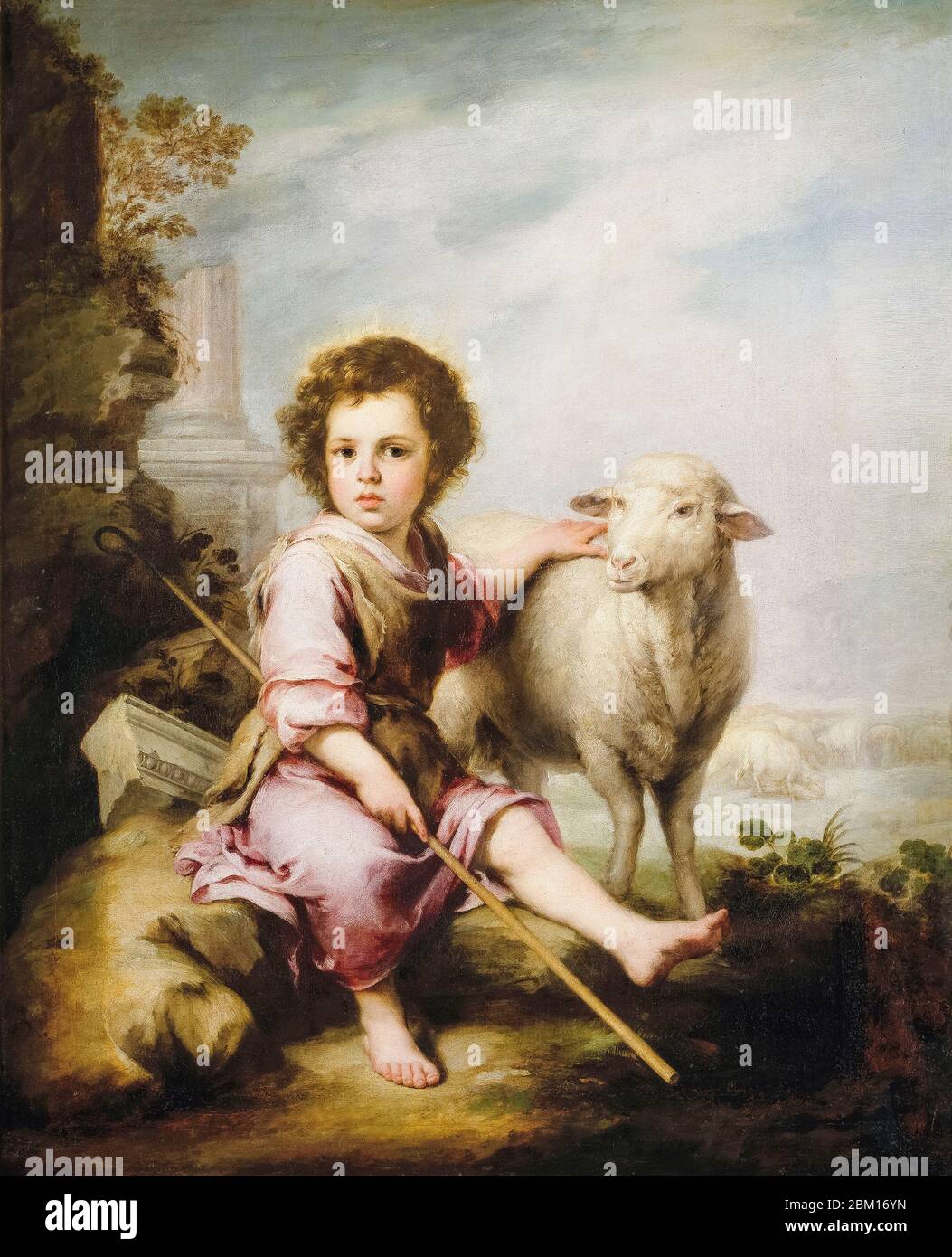 Bartolomé Esteban Murillo, le bon Berger, peinture, vers 1660 Banque D'Images