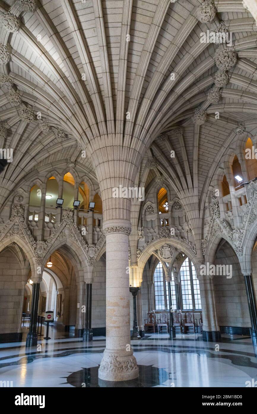 Parlement, immeuble du Centre intérieur, Ottawa (Ontario), Canada Banque D'Images
