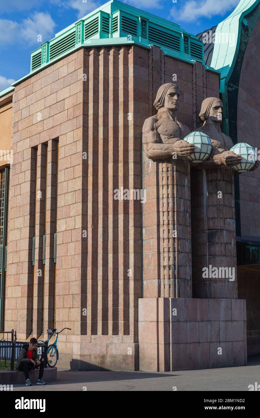 Gare, 1914, Helsinki, Finlande Banque D'Images