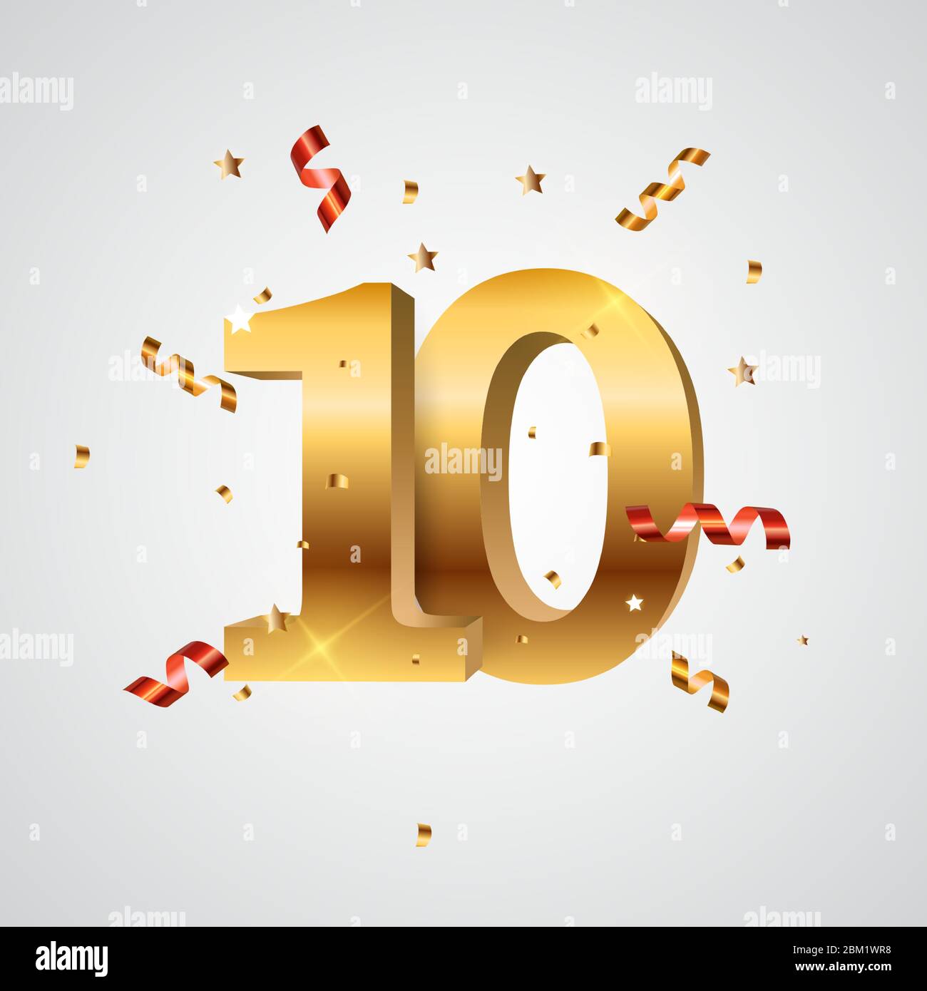 Modele Logo 10 Ans Illustration Anniversaire Image Vectorielle Stock Alamy